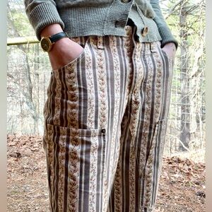 We the Free Stipe Print Cotton Utility Pants